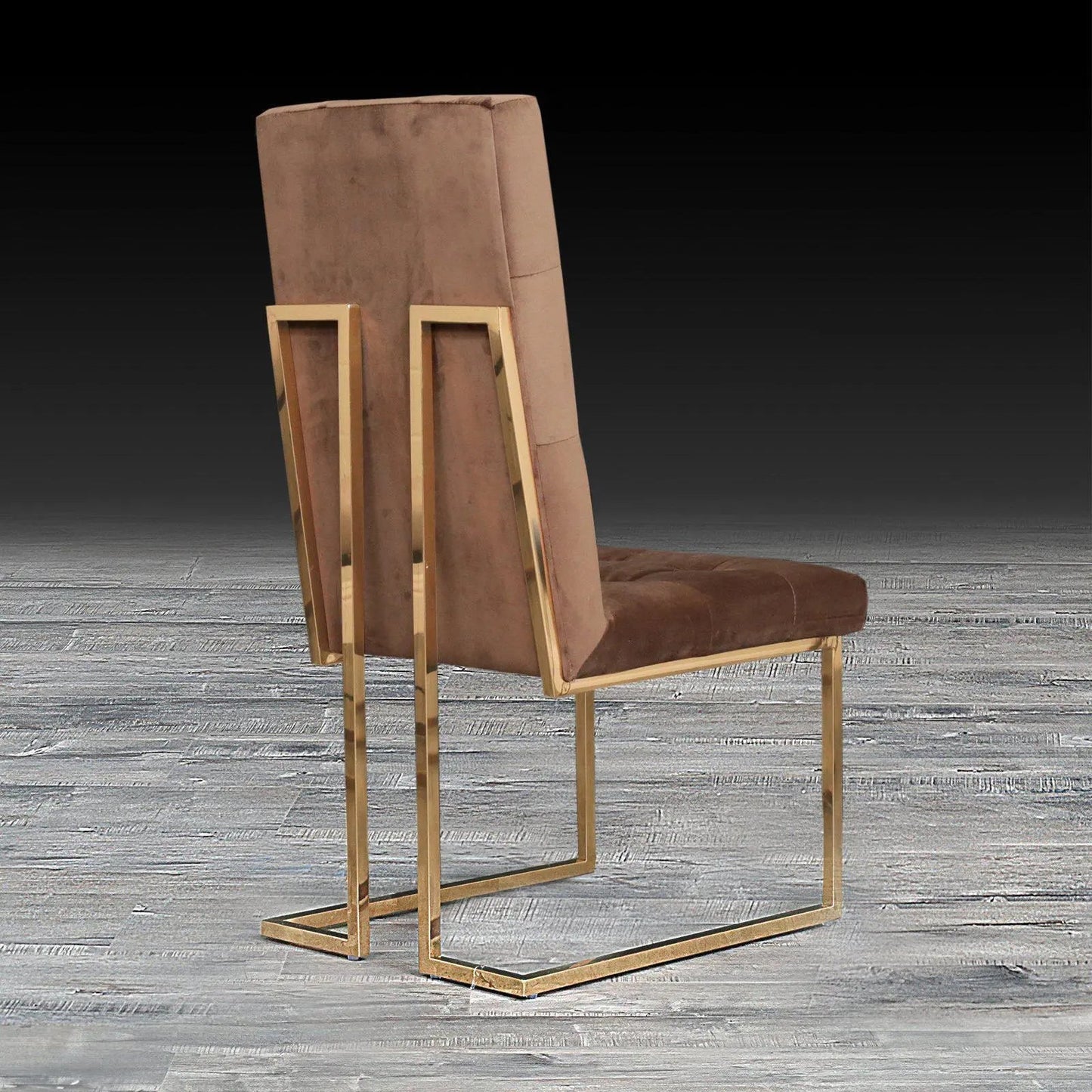 Cameron Titanium Gold Contemporary Dining Chair