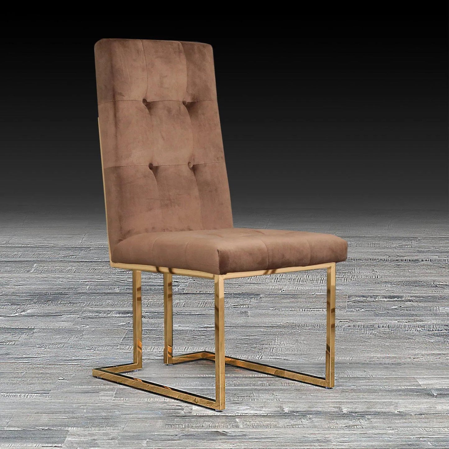 Cameron Titanium Gold Contemporary Dining Chair