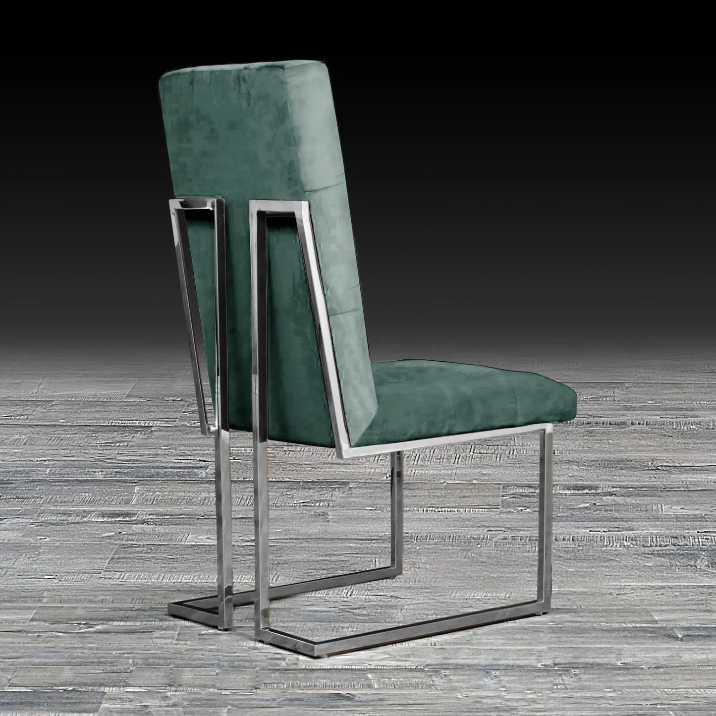 Cameron Polished Silver Dining Chair