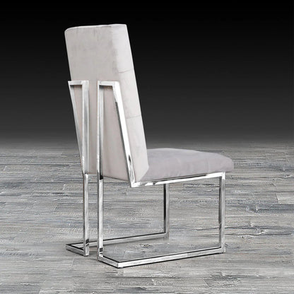 Cameron Polished Silver Dining Chair