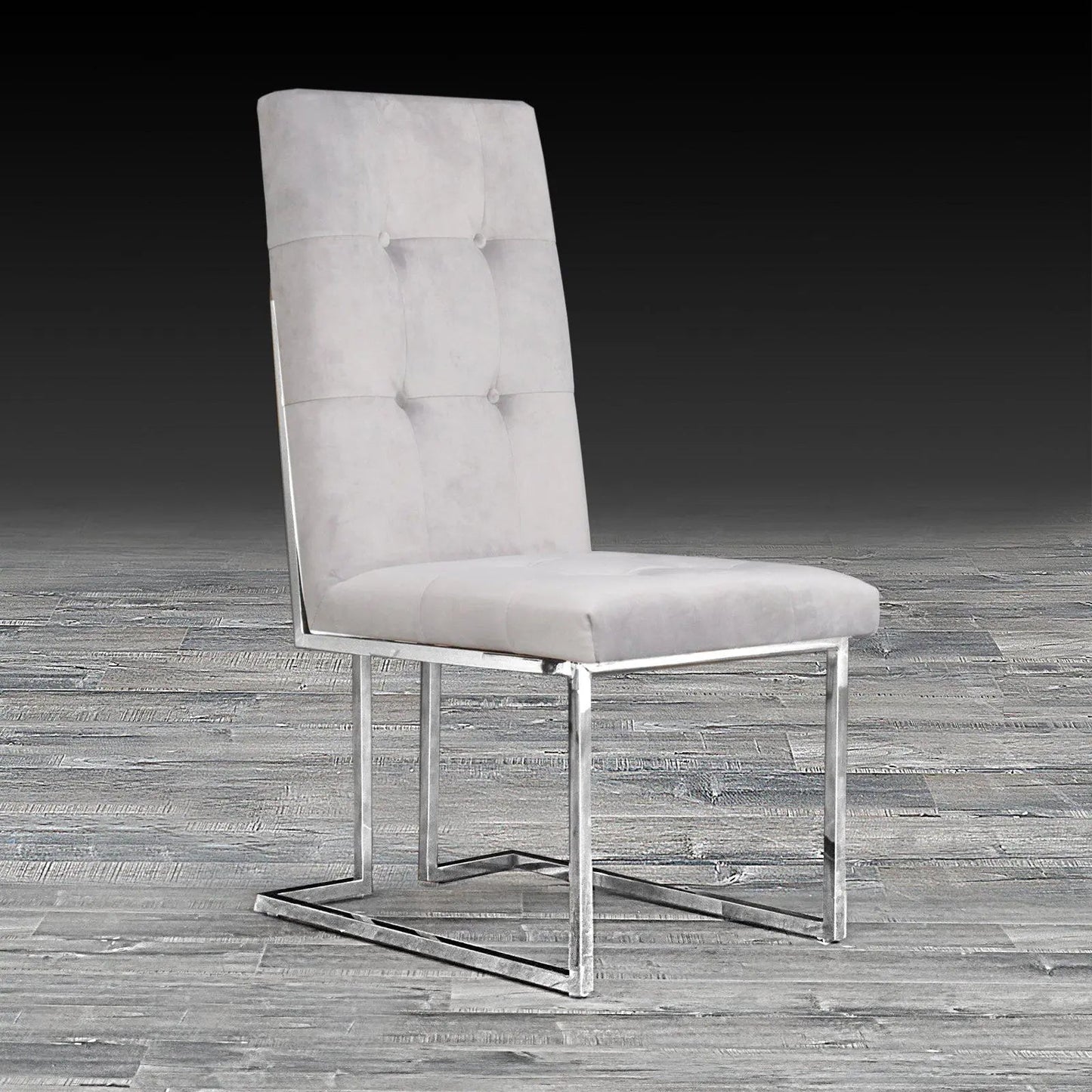 Cameron Polished Silver Dining Chair
