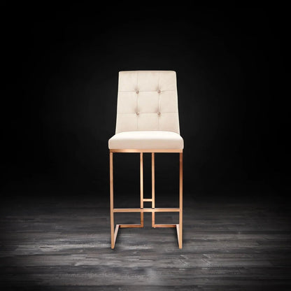Cameron Bar Stool – Rose Gold Accent