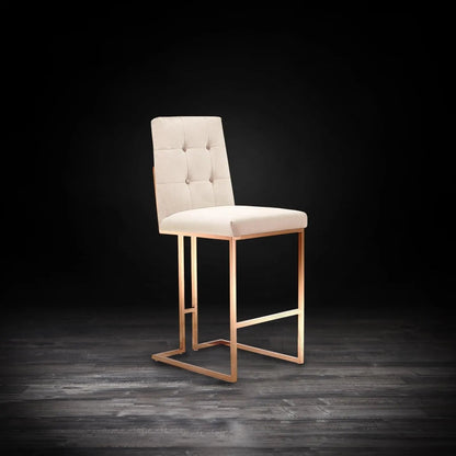 Cameron Bar Stool – Rose Gold Accent