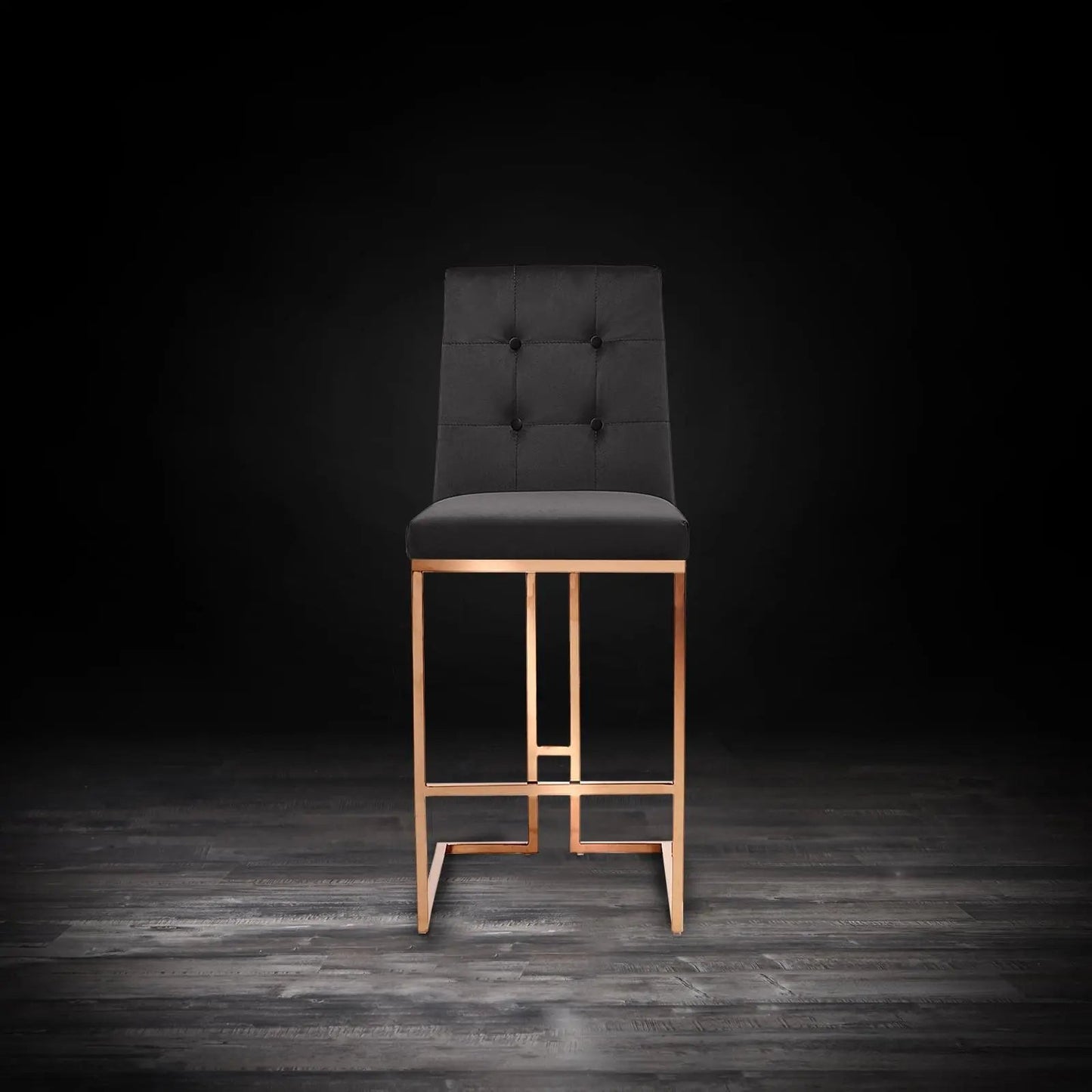 Cameron Bar Stool – Rose Gold Accent