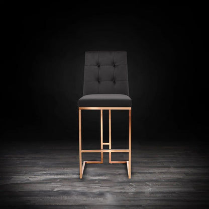 Cameron Bar Stool – Rose Gold Accent