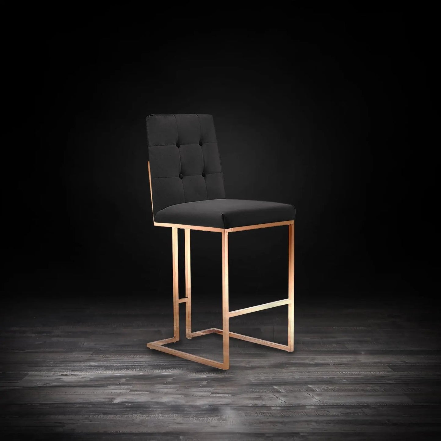 Cameron Bar Stool – Rose Gold Accent