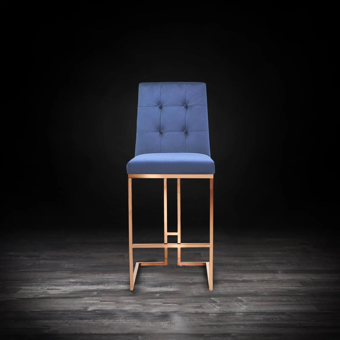 Cameron Bar Stool – Rose Gold Accent