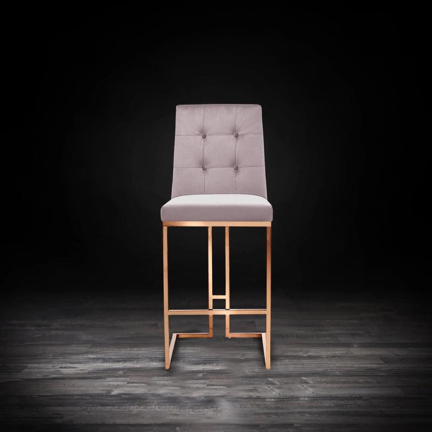 Cameron Bar Stool – Rose Gold Accent
