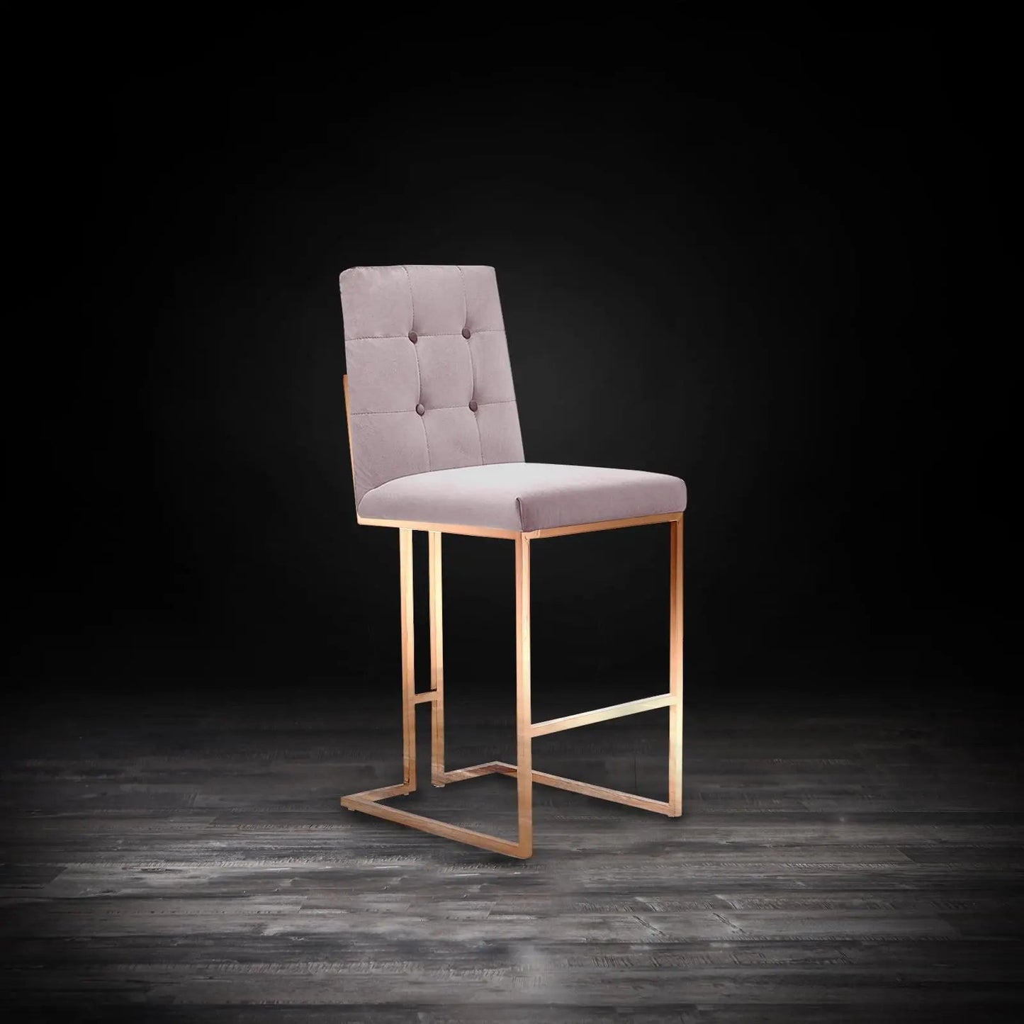 Cameron Bar Stool – Rose Gold Accent