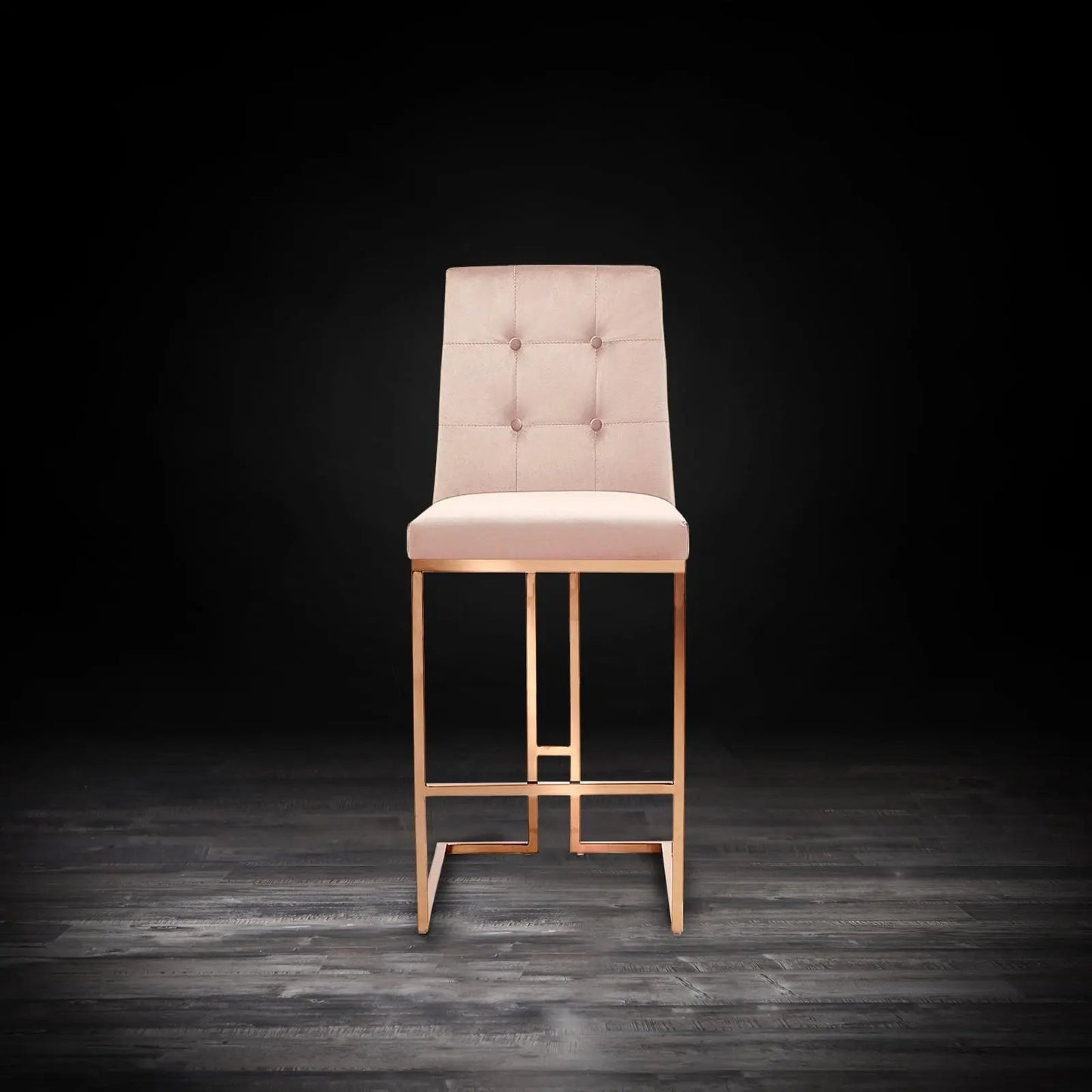 Cameron Bar Stool – Rose Gold Accent