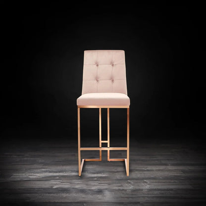 Cameron Bar Stool – Rose Gold Accent