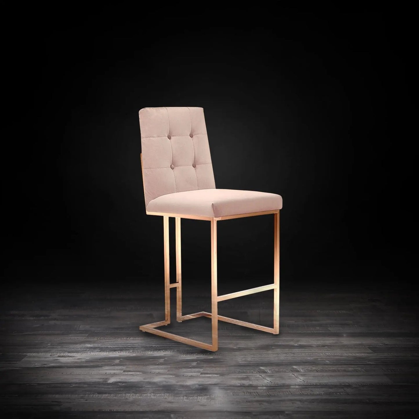 Cameron Bar Stool – Rose Gold Accent