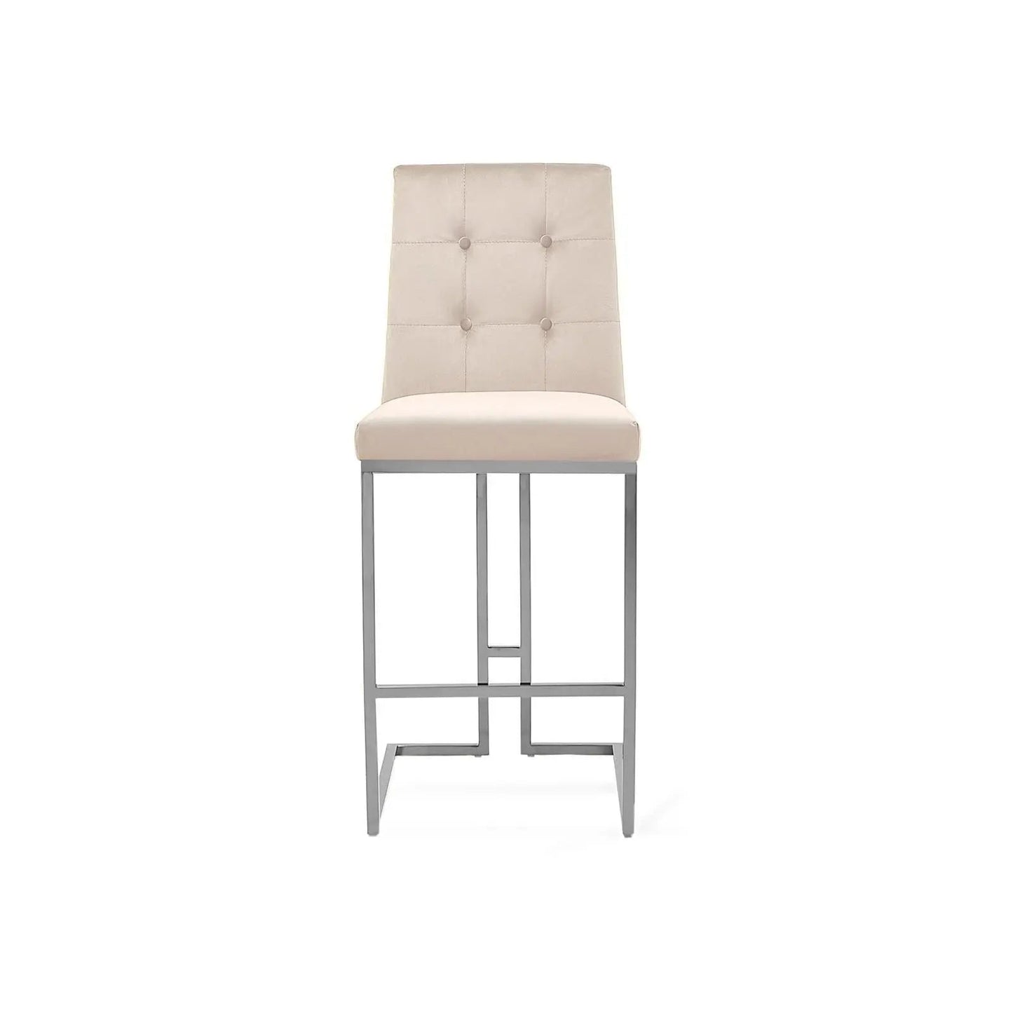 Cameron Silver Beige Bar Stool