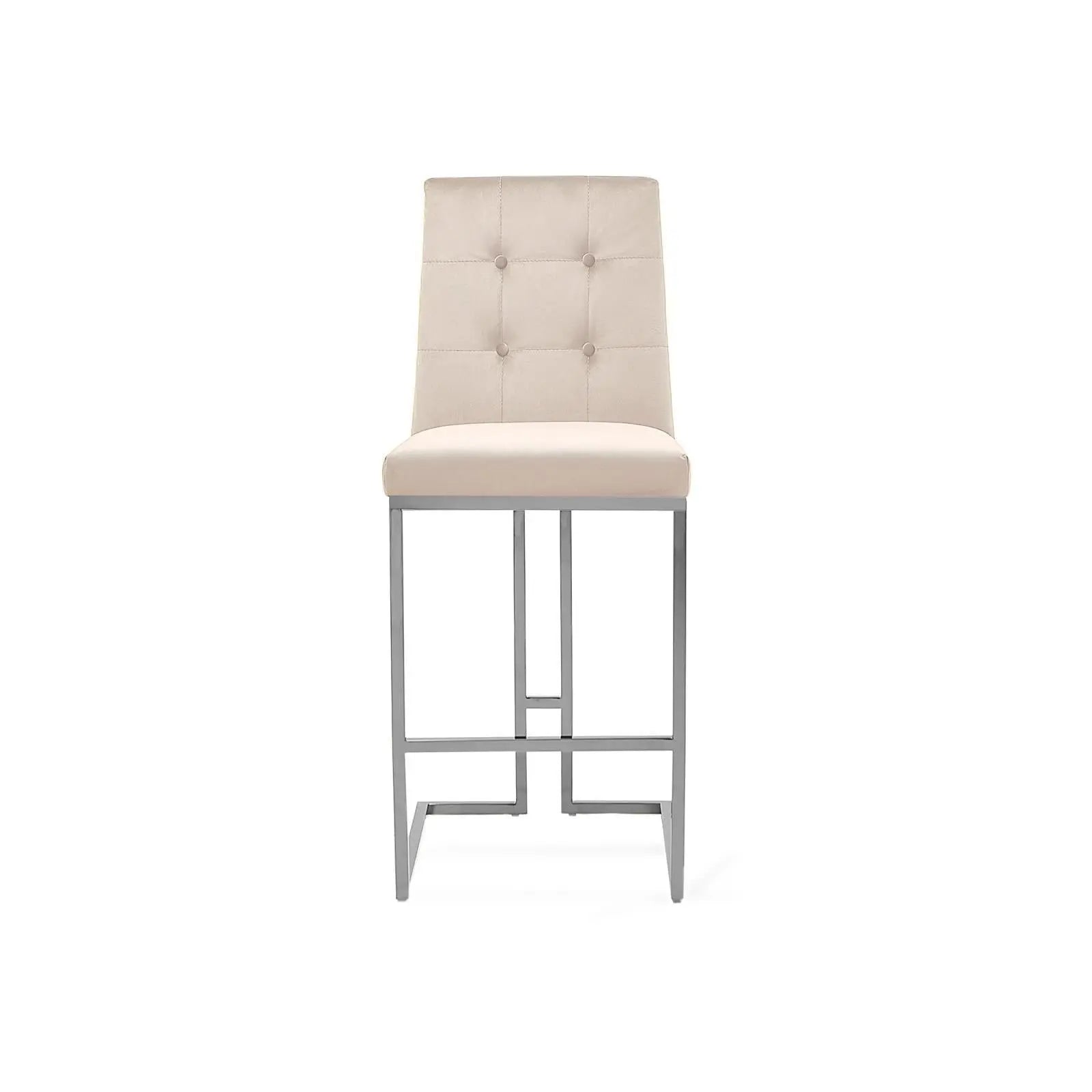 Cameron Silver Beige Bar Stool