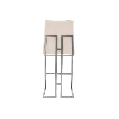 Cameron Bar Stool in Modern Silver