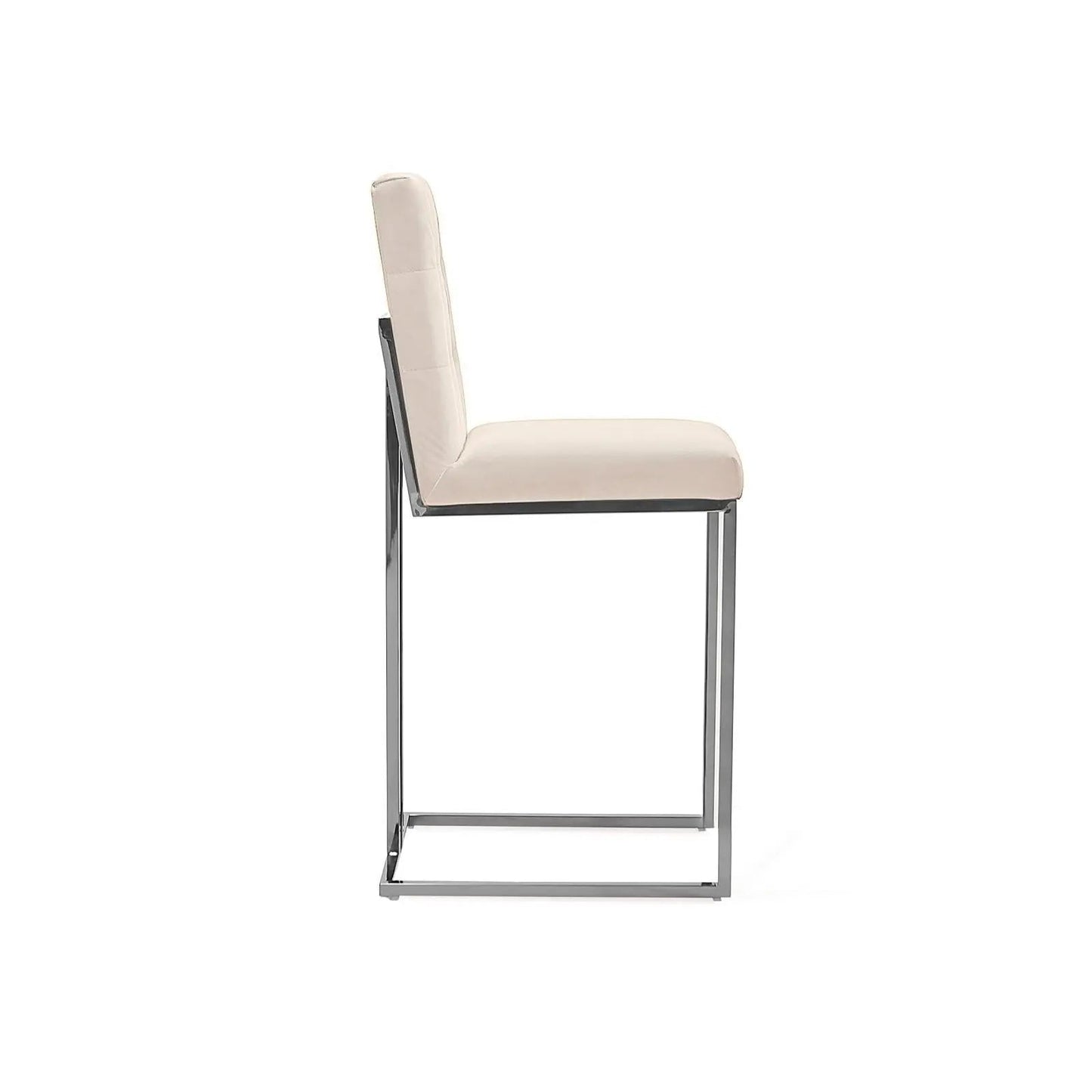 Cameron Bar Stool in Modern Silver
