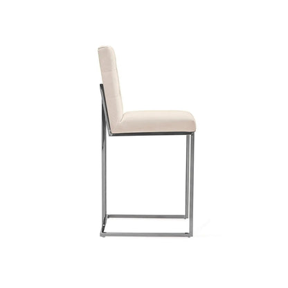 Cameron Bar Stool in Modern Silver