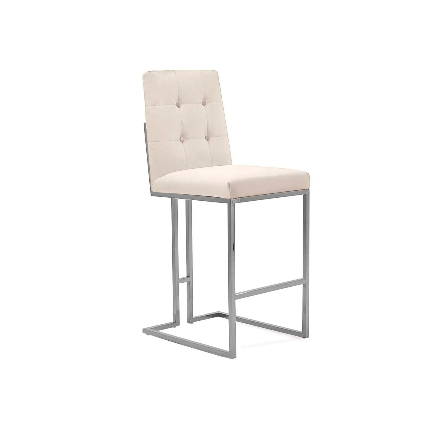 Cameron Bar Stool in Modern Silver
