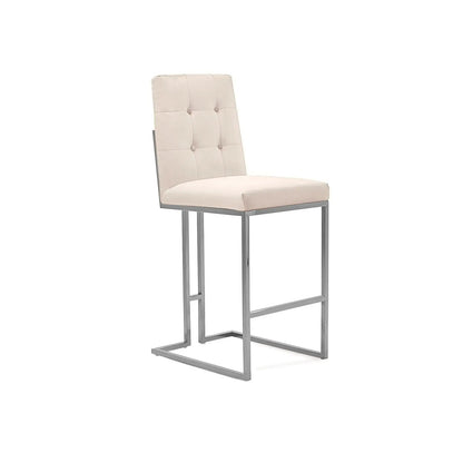 Cameron Bar Stool in Modern Silver