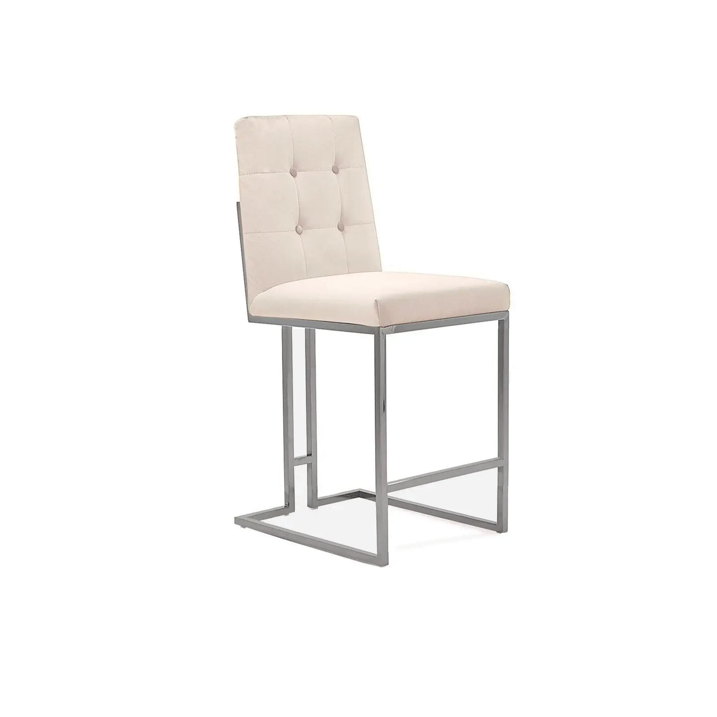 Cameron Counter Stool, Contemporary Silver