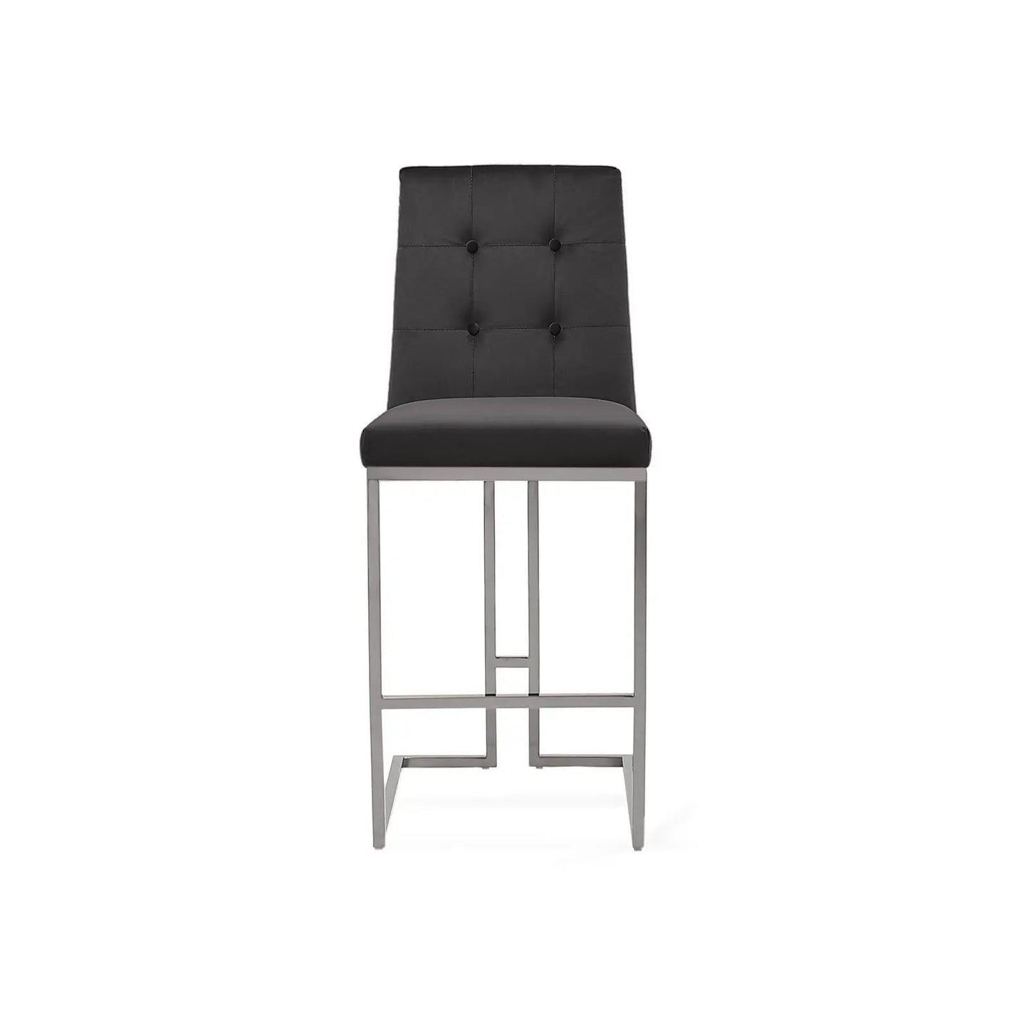 Cameron Silver Black Bar Stool Roberto Grassie