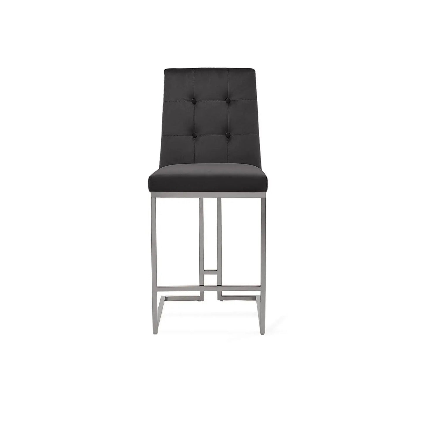 Cameron Silver Black Counter Bar Stool RG