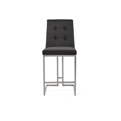 Cameron Silver Black Counter Bar Stool RG