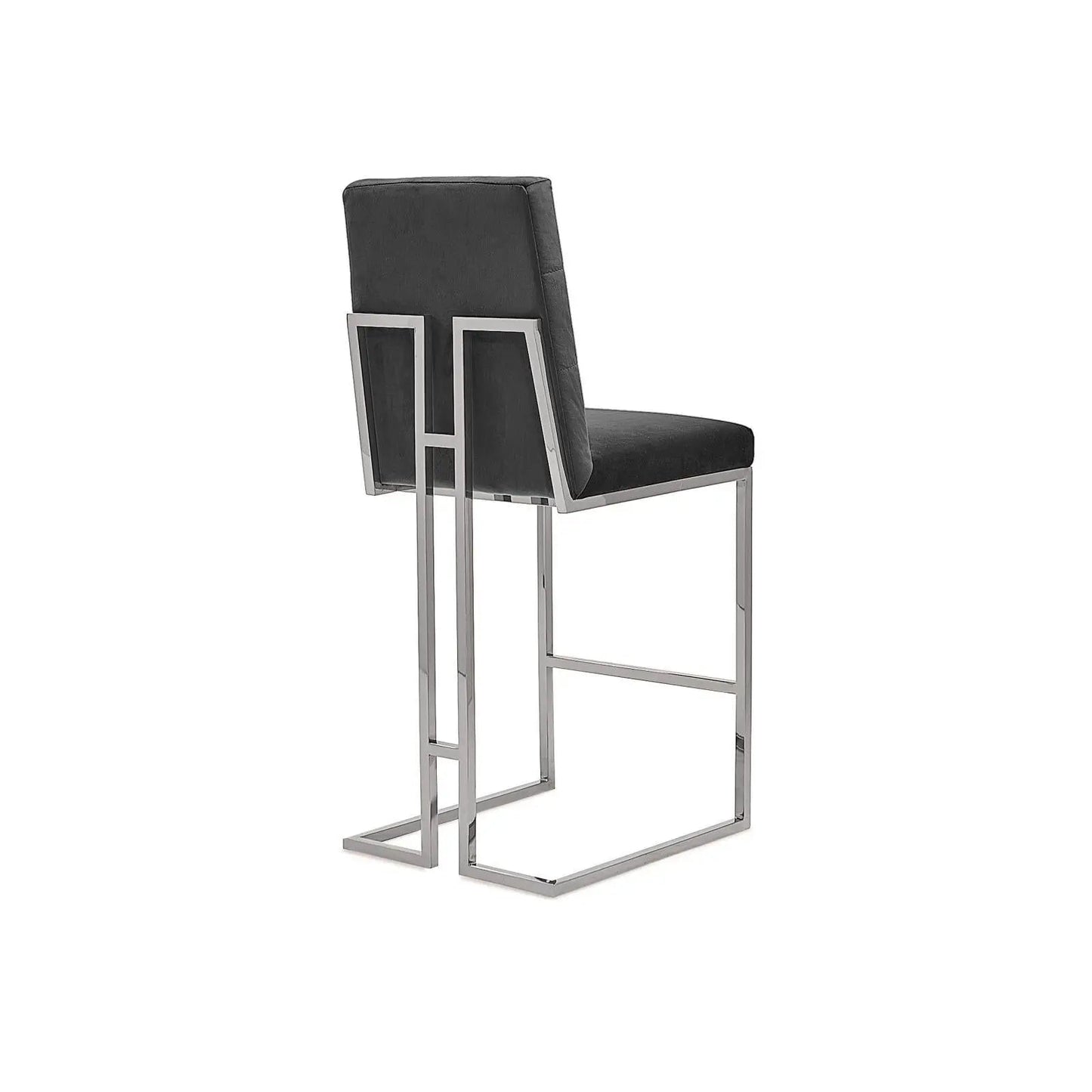 Cameron Bar Stool in Modern Silver