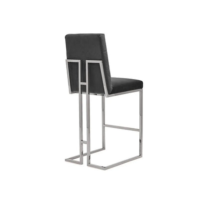 Cameron Bar Stool in Modern Silver