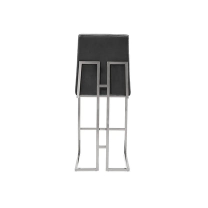 Cameron Bar Stool in Modern Silver