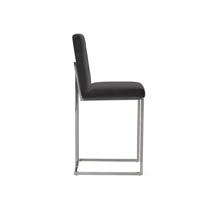 Cameron Bar Stool in Modern Silver