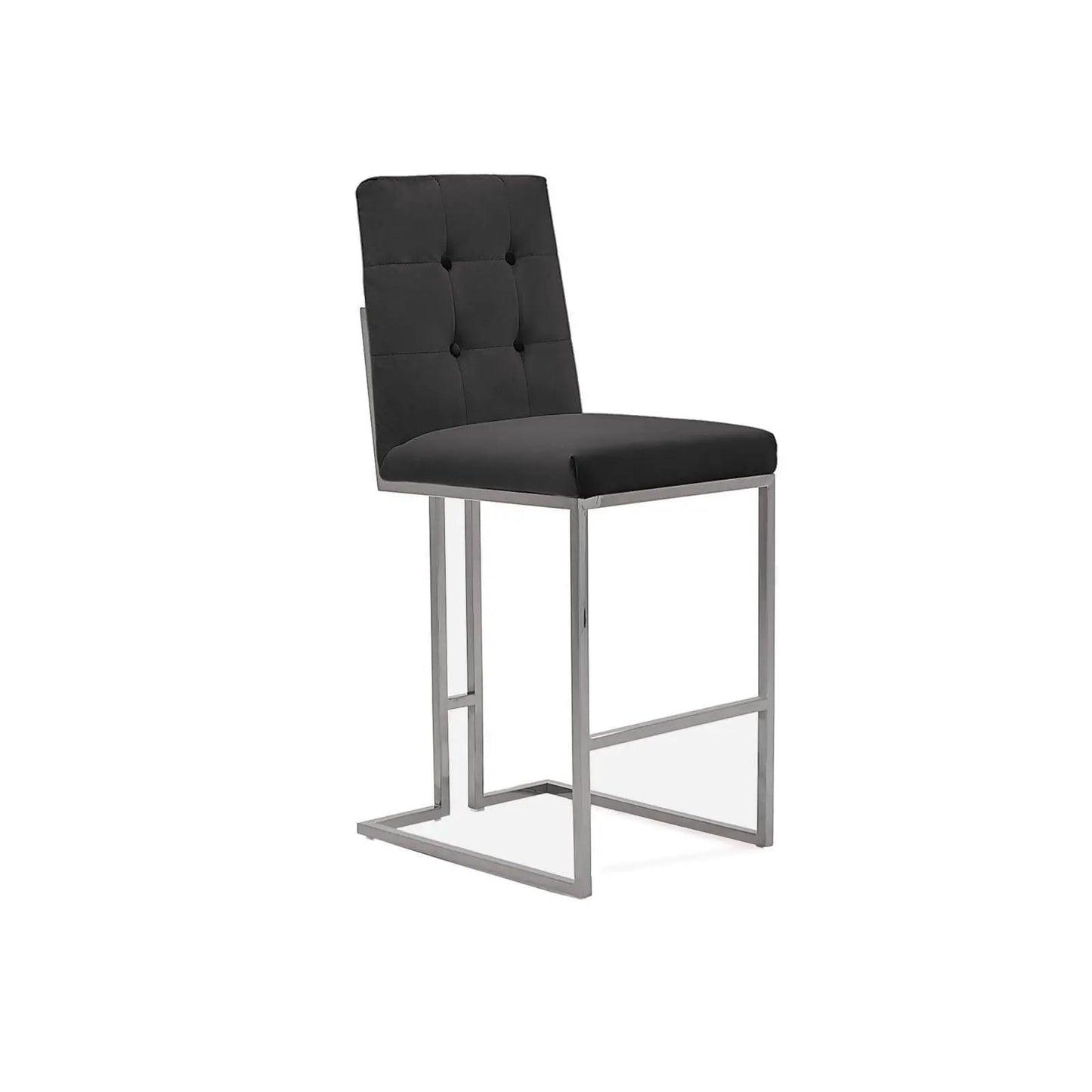 Cameron Bar Stool in Modern Silver