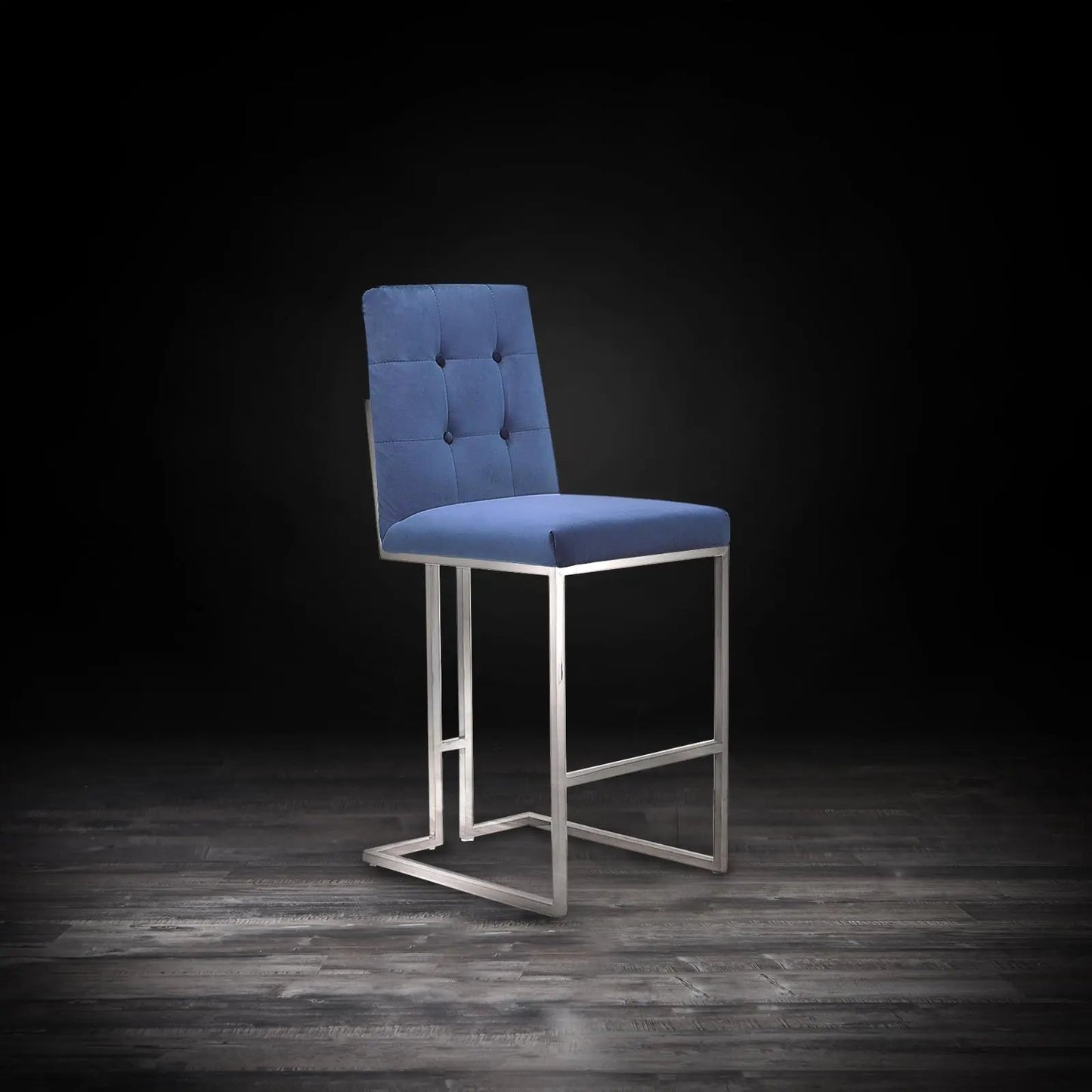 Cameron Bar Stool in Modern Silver