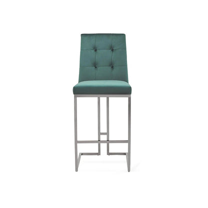 Cameron Silver Dark Green Bar Stool RG