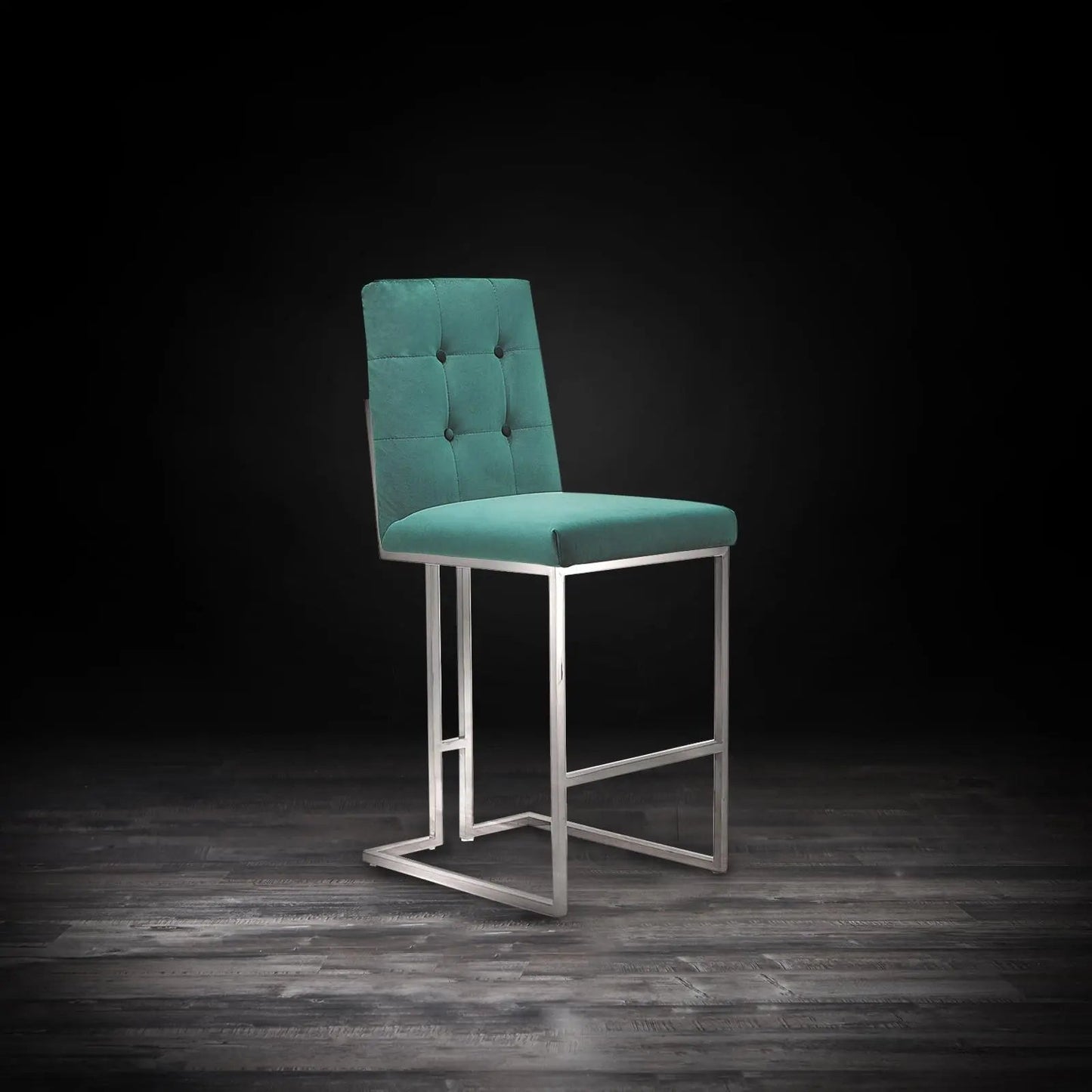 Cameron Bar Stool in Modern Silver
