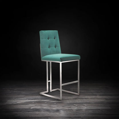 Cameron Bar Stool in Modern Silver