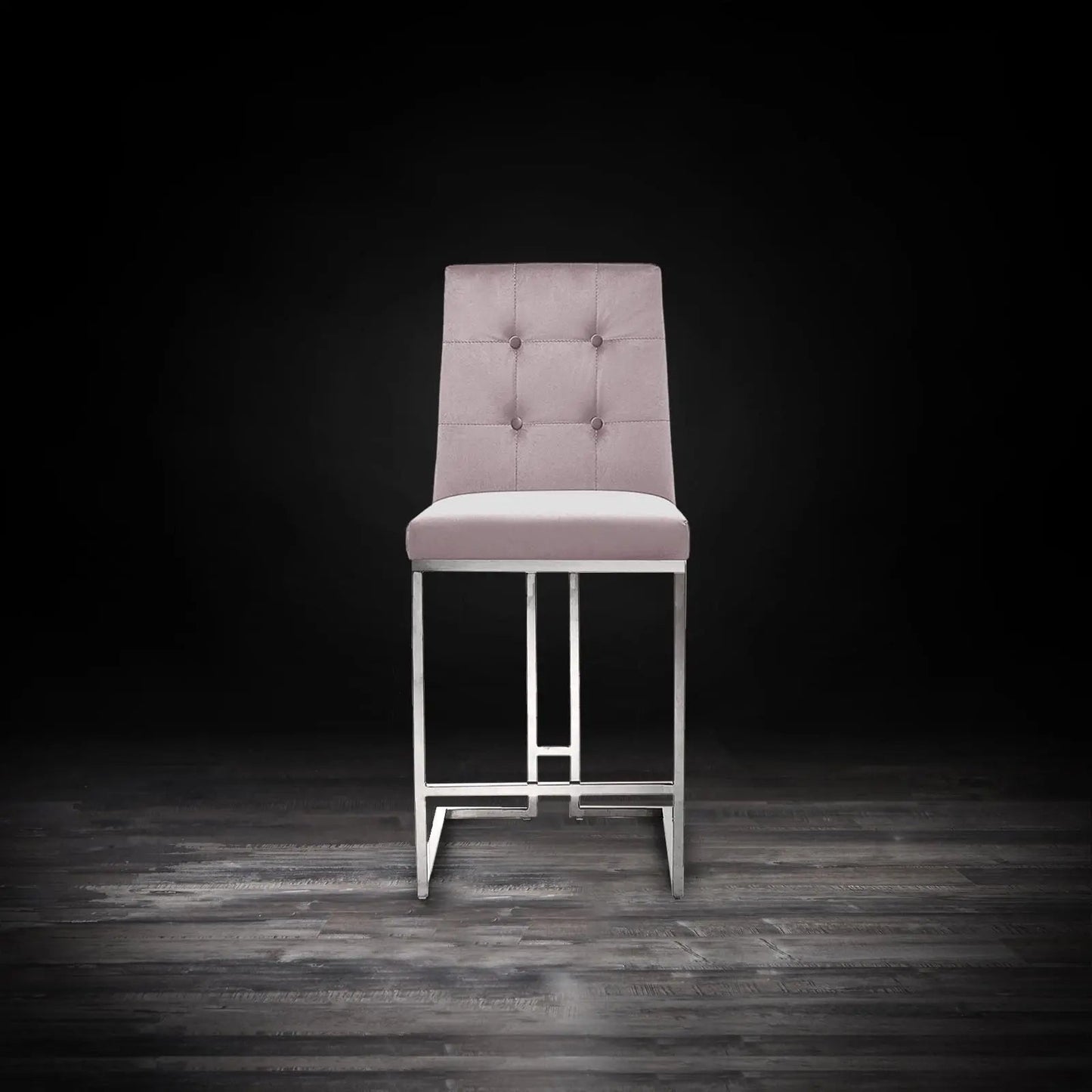 Cameron Counter Stool, Contemporary Silver