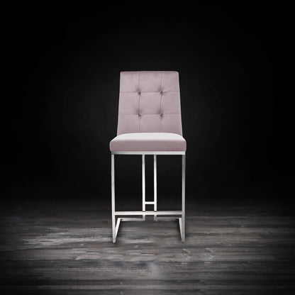 Cameron Counter Stool, Contemporary Silver