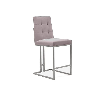 Cameron Counter Stool, Contemporary Silver