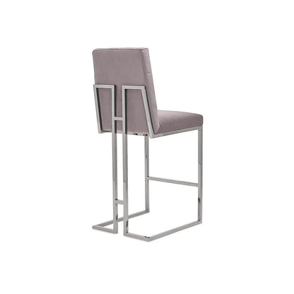 Cameron Bar Stool in Modern Silver