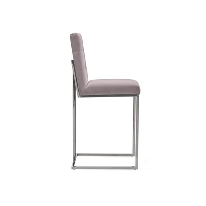 Cameron Bar Stool in Modern Silver