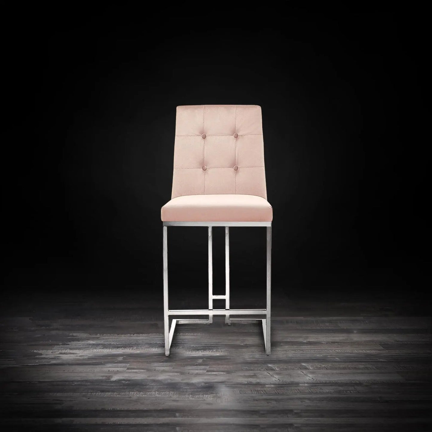 Cameron Counter Stool, Contemporary Silver