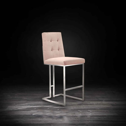 Cameron Bar Stool in Modern Silver