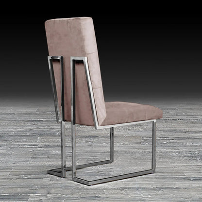Cameron Polished Silver Dining Chair