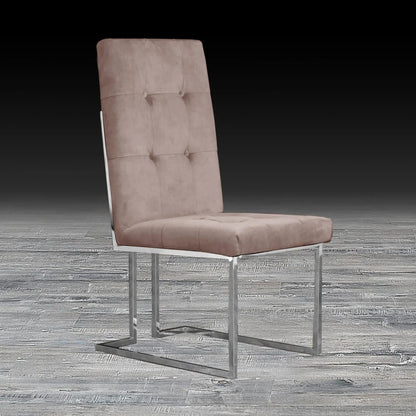 Cameron Polished Silver Dining Chair