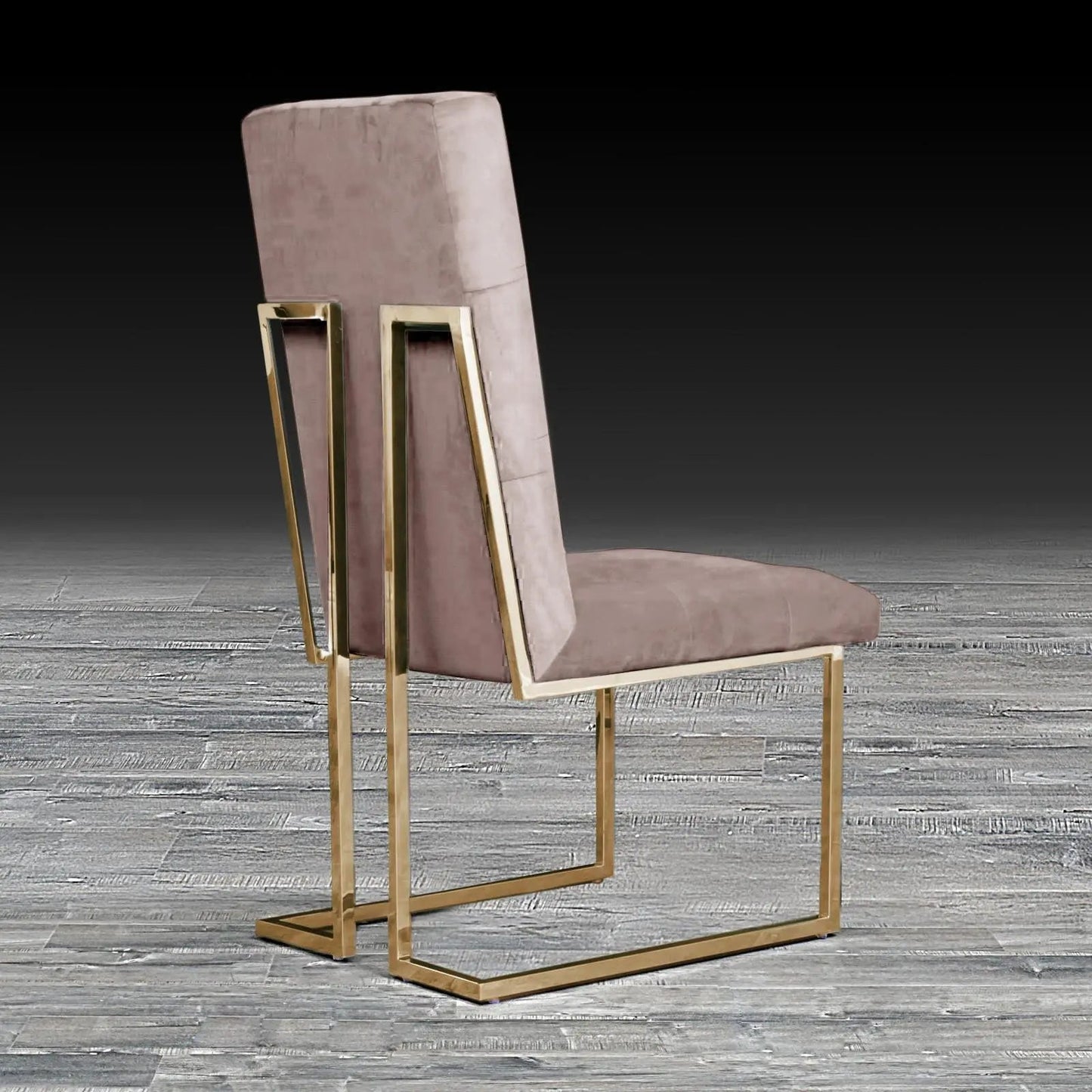 Cameron Titanium Gold Contemporary Dining Chair