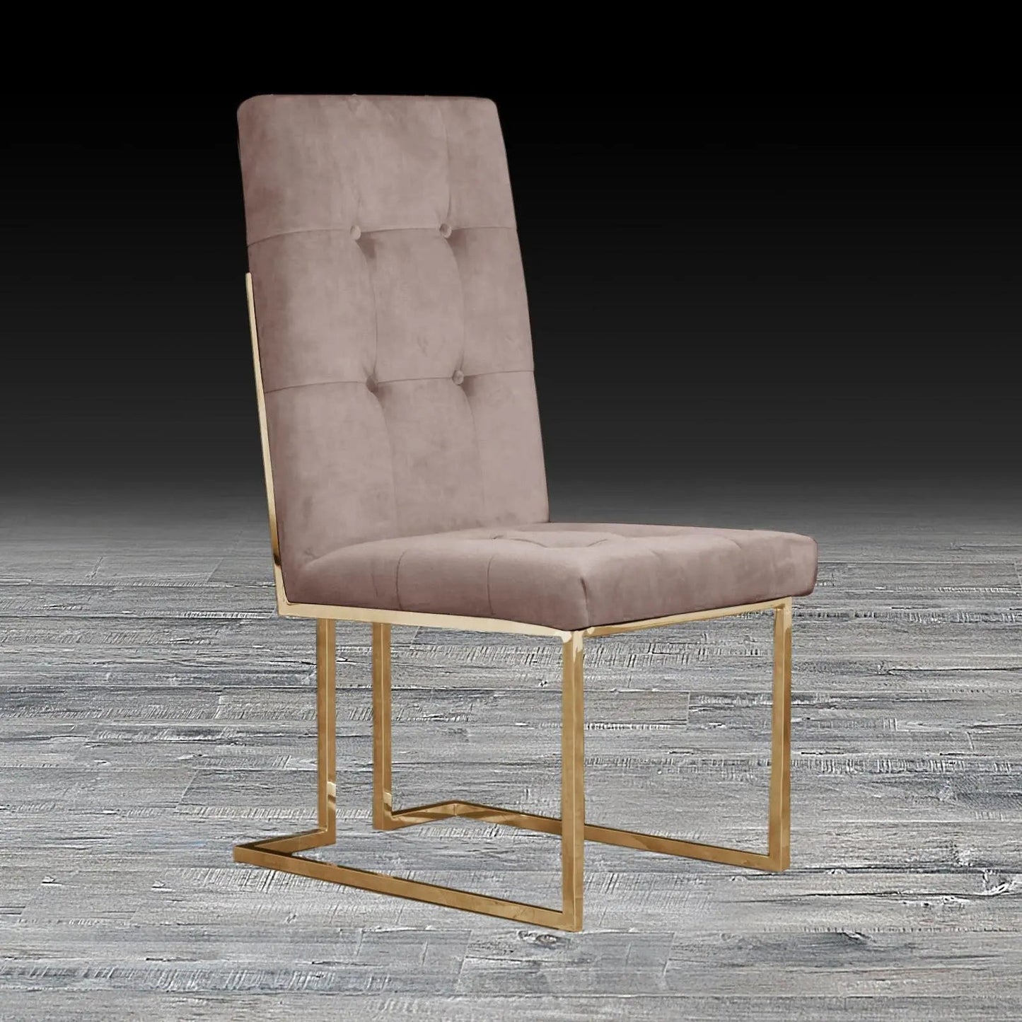 Cameron Titanium Gold Contemporary Dining Chair