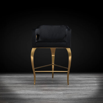 Caprice Counter Stool | Brushed Gold Elegance