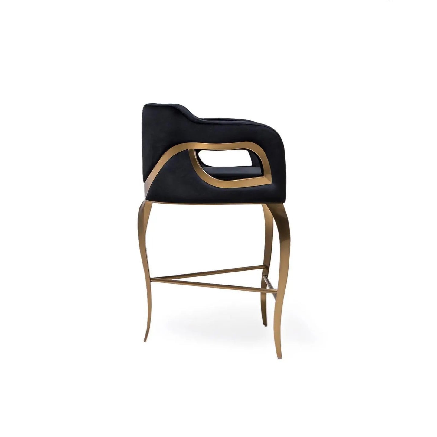 Caprice Counter Stool | Brushed Gold Elegance