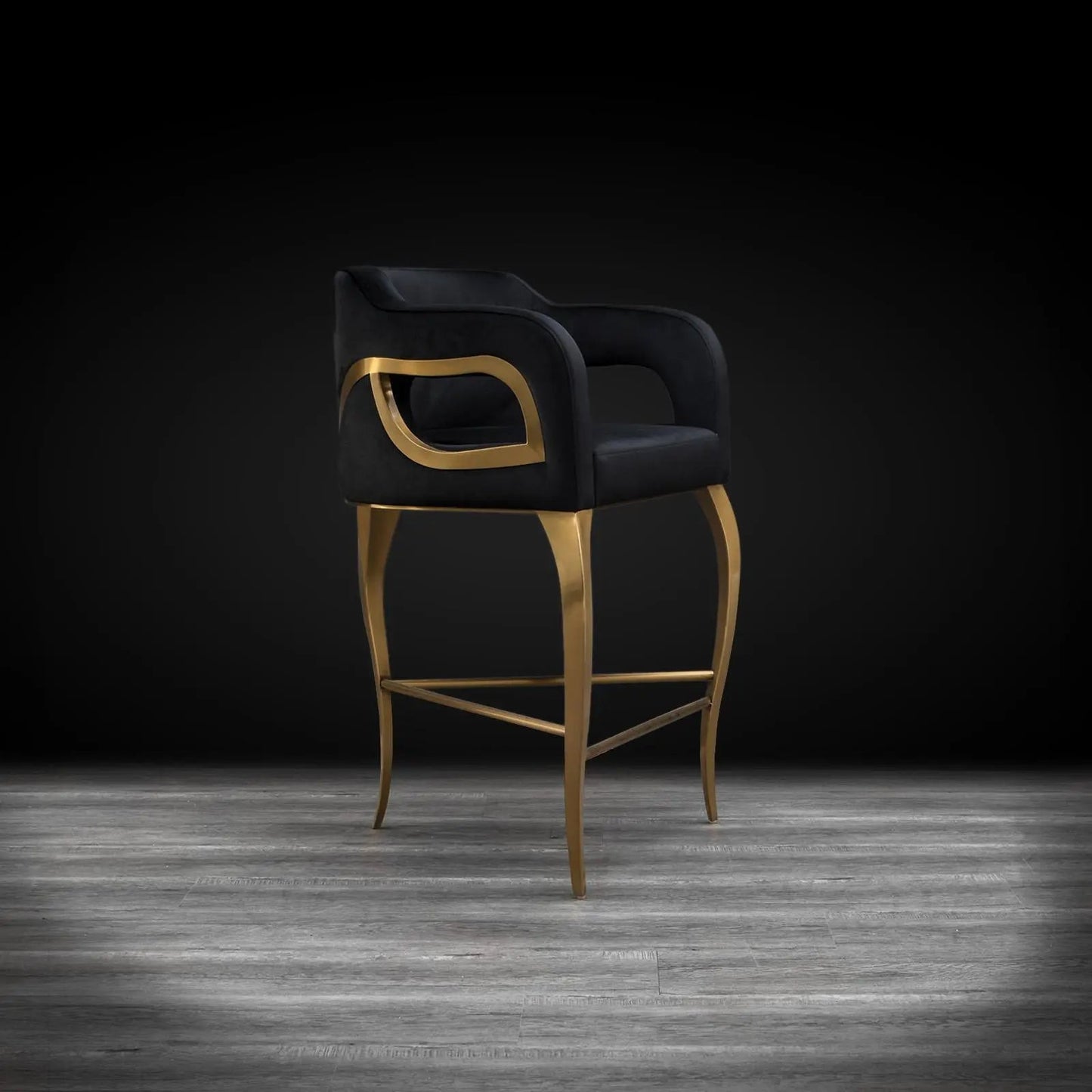 Caprice Counter Stool | Brushed Gold Elegance